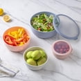 thumbnail image 5 of COOK WITH COLOR Wide Meal Prep Bowls and Plastic Mixing Bowls with Lids, 12-Piece, Blue/Pink, 5 of 7