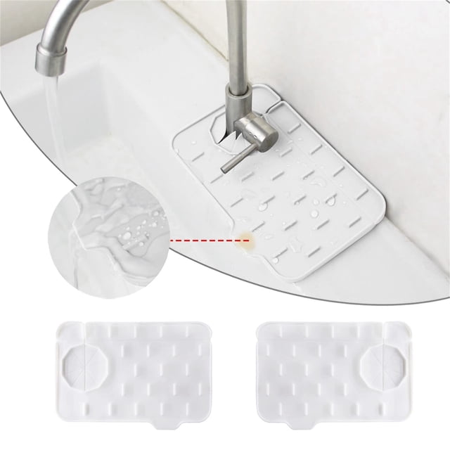 Double Available Kitchen Bathroom Faucet Proof Silicone Drain Pad Water Retaining Pad Farm Mats And Protectors with Hole in Corner Hekka Modern Dish Drying Rack with Mat Modern Dish Drying Rack Rv