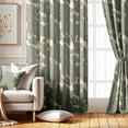 thumbnail image 2 of Vargottam Tree Canopy Design Blackout Curtains - Set of 2 Panels, 52 x 63 Inches Each - Light Blocking & Thermal Insulated Drapes with Grommet Top for Bedroom & Living Room - Green, 2 of 9