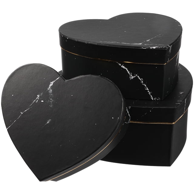 Miangastore 3 Pcs Conteneur de Rangement pour Bonbons Boîte d'Emballage Cadeau en Forme de Cœur