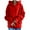 Red##1, variant on jsaierl Women's Zip-Up Hoodies Long Sleeve with Pocket Sweatshirts Drawstring Mid-Length Solid Color Casual Jacket