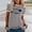 Grey, variant on Womens Summer Tops Womens Summer Tops Women Summer Casual O Neck Fishbone Print Short Sleeve Contrasting Colors T Shirt Top S