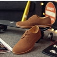 thumbnail image 5 of Tawop Dress Shoes for Men Faux Leather Casual British Fashion Suede Yellow Size:11, 5 of 5
