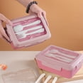 thumbnail image 3 of sruoe Bento Box, Lunch Boxes for Adults, bento box lunch, Portable Leakproof Heated Bento Container, Microwave Safe Heated Lunch Boxes for Storage Home Office Work Study, Plastic, 3 of 6