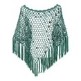 thumbnail image 4 of Kingdiese Womens Sequin Knit Triangle Shawl Fashion Tassel Asymmetric Cape Swimwear Cover Up Knit Cover Ups for Swimwear Women, Size L, 4 of 4