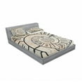thumbnail image 3 of Clock Bedding Set with Sheet & Covers, Roman Digit Time Spiral on the Vintage Textured Background Design Passing of Time Print, Printed Bedroom Decor 2 Shams, 4 Sizes, Sepia, by Ambesonne, 3 of 3
