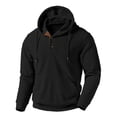 thumbnail image 4 of Uikmnh Men's Sweatshirts, Textured Pullover Hoodie Casual Solid Color Sweatshirt for Fall Winter Comfortable Warm Lined Jacket, Hoodies for Men,S, 4 of 5