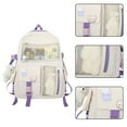 thumbnail image 3 of KVPLBQFD Backpack for Women Work Bag Backpack Travel Laptop Backpack Small Travel Backpack Men Multi Compartment Backpack Women Travel Personal, White One Size, 3 of 5