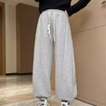 thumbnail image 3 of Pantalones largos de pana de color liso para niña, pantalones casuales de pierna recta, pantalones holgados casuales de pierna ancha, pantalones de poliéster con cintura elástica y largo para niños., 3 of 8