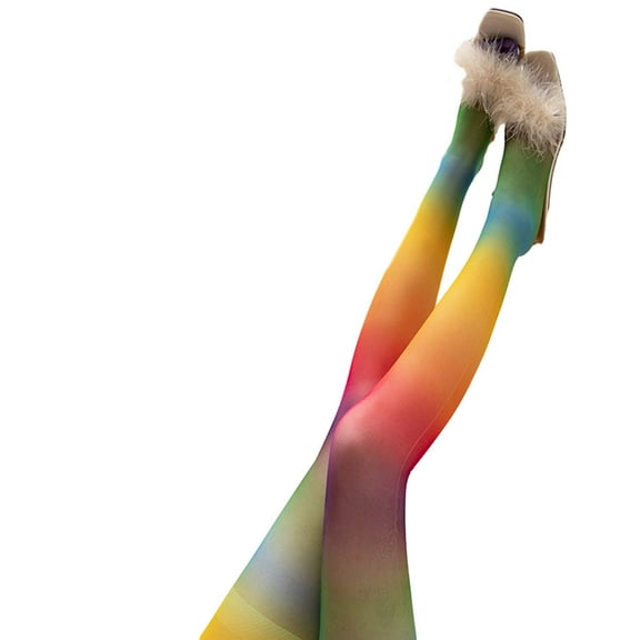 Women's Control Top Pantyhose Sheer Nylon Tights Gradients Silk Stockings Vintage High Waist Pantyhose Tights Hosiery