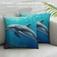 thumbnail image 3 of COMIO  Body Pillow Case Cover Two Dolphins and Corals Swimming in The Ocean Throw Pillow Cases Body Pillow Covers with Zipper Dolphin Lover Extra Large Pillowcase for Bed Decor, 3 of 5