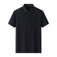 thumbnail image 2 of pstuiky camisetas de hombre, Suéter casual de manga corta con cuello vuelto, cómodo y liso para hombre camisas casuales para hombre xl, 2 of 5
