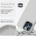 thumbnail image 4 of Compatible with iPhone 14 Pro Case, [Upgraded Thickened Liquid Silicone] [Soft Anti-Scratch Microfiber Lining] Shockproof Full Body Protective Case for iPhone 14 Pro 6.1 inch - Stone, 4 of 13