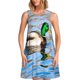 thumbnail image 1 of Disketp Mallard Duck Swimming In A River para Vestido sin Mangas para Mujeres, Vestidos de Verano para Mujeres, Casual y Holgado para la Playa, 1 of 7
