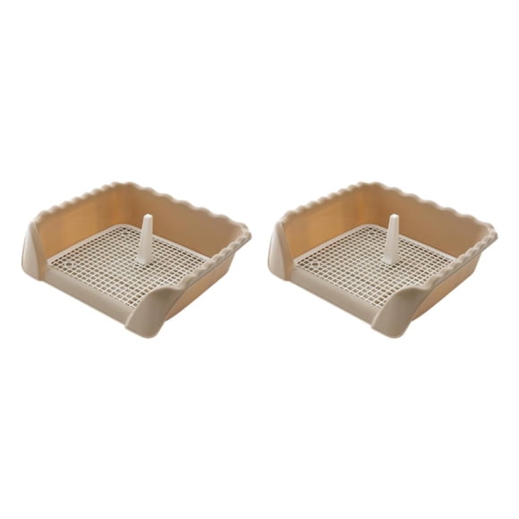 Billuyoard Bandeja de inodoro de entrenamiento para gatos y mascotas, inodoro desmontable para perros de celosía para café interior pequeño Café Pequeño 2Conjunto