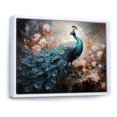 thumbnail image 2 of Designart "Graceful Elegance Displayed By A Peacock I" Animals Peacock Floater Framed Wall Decor, 2 of 5