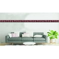 thumbnail image 4 of Dundee Deco's Peel and Stick Wallpaper Border - Floral Burgundy Flowers Wall Border Retro Design, 15 ft x 7 in, Self Adhesive, 4 of 6
