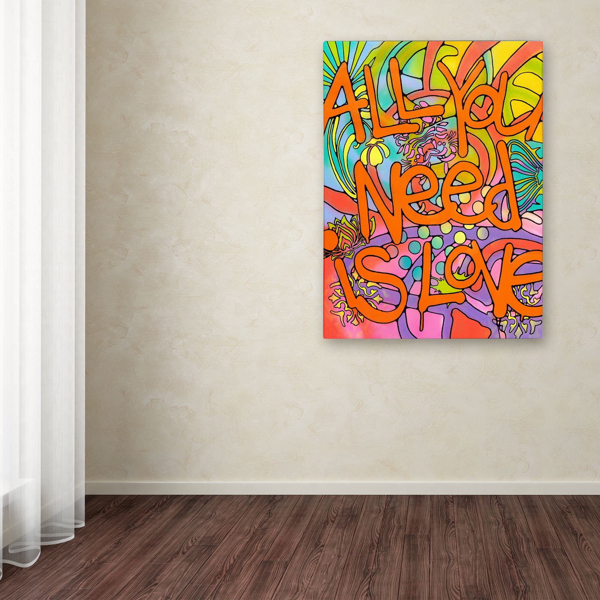 Trademark Fine Art 'All you need is love' Canvas Art by Dean Russo