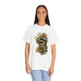 thumbnail image 4 of Aztec Dragon Design Unisex Garment-Dyed T-shirt, 4 of 4