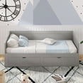 thumbnail image 3 of Wooden Daybed with Trundle Bed and Two Storage Drawers, Extendable Bed Daybed, Sofa Bed with Two Drawers, Gray, 3 of 9