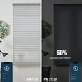 thumbnail image 2 of Yoolax Motorized Shangri-la Sheer Shade Remote Control Wireless Battery Rechargeable Window Blinds for Privacy(60% Shading Texture Grey,39"W x 72"H), 2 of 6