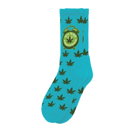 Sillies Socks Its 420 Somewhere Socks - Funny Novelty Adult Unisex Sock Set, Woven Art, Fun Unique Patterns And Designs