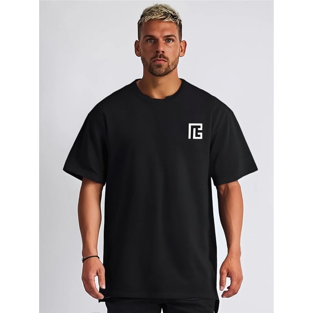 PL T-Shirt Graphique pour Hommes, Col Rond Décontracté Manches Courtes, Collection Été, Lavable en Machine pour Adultes, Hommes, Femmes, Adolescents, Adolescents, Fête des Pères, Fête des Mères, Nouveau Y