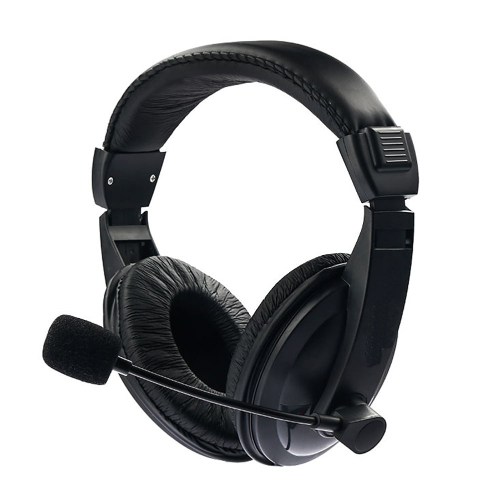 Black Adjustable Headset Music Gaming Microphone Headphone ...