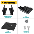 thumbnail image 4 of HK SYSTEMS 16inch Heavy Duty Manual Push-Open Cash Drawer with 5Bill/5Coin, Removable Till, "Stainless Steel Front" with Single Large Media Slot, Black, 4 of 7