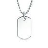 Army Dog Tag Pendant Necklace .925 Sterling Silver Shot Bead Ball Chain