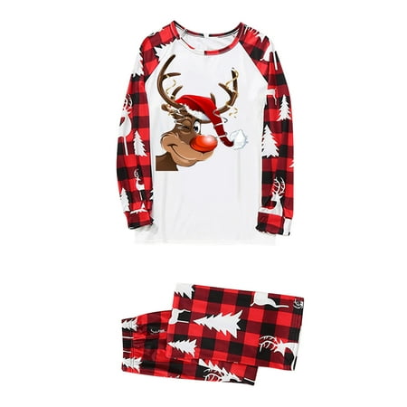 

NECHOLOGY Holiday Matching Family Pajamas Made with Organic Cotton Women Mom Family Flannel Pajama Pants Family Suit Red XX-Large