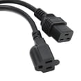 thumbnail image 3 of Cable de alimentación IEC320 C20 a IEC320 C19 y 5‑15R Cable de alimentación divisor IEC320 C20 macho a IEC320 C19 y 5‑15R hembra de 12,6 pulgadas, 3 of 8