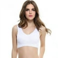 thumbnail image 2 of Women Front Cross Adjustable Side Buckle Lace Vest Wireless Sport Bra, 2 of 2