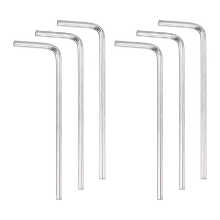 6pcs Hex Key Wrench 1.5mm L-Shape Hexagon Metric Wrenches Silver