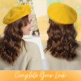 thumbnail image 5 of Minzimin Wool Beret for Women French Style Artist Hat Solid Color Basque Beanie Cap, 5 of 7