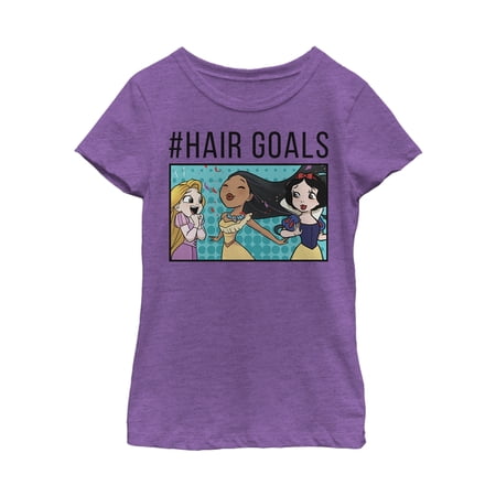Disney Princesses Girls #Hair Goals Cartoon T-Shirt