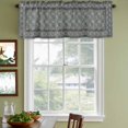 thumbnail image 3 of Blue Boho Curtain Valances for Windows, Kitchen Valance Window Treatments Panel 2 Pack, Vintage Ethnic Tribe Abstract Art Floral Rod Pocket Short Curtains for Bathroom Bedroom 42 x 18 Inch, 3 of 8