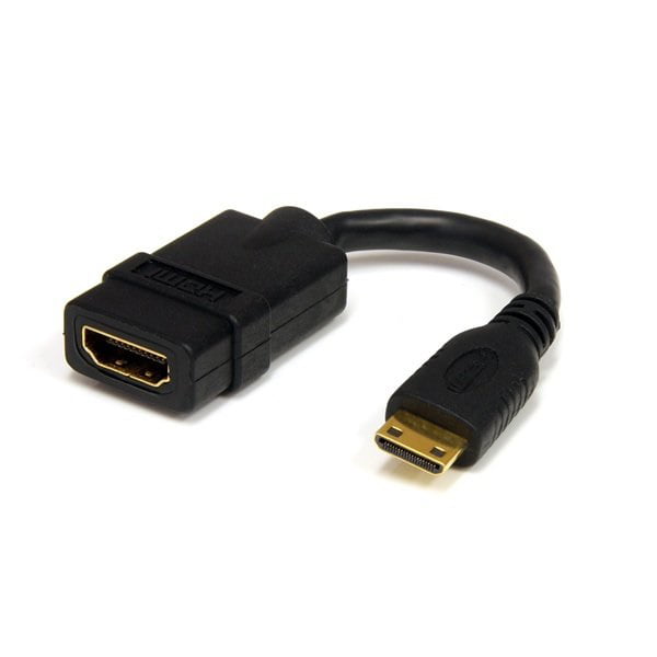 Eve Finde på tilnærmelse Mini HDMI Male to HDMI Female Adapter Cable - Walmart.com