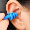 thumbnail image 3 of 1-10 Paires de Bouchons d'Oreilles en Silicone Réduction de Bruit Bouchons d'Oreilles Étanches avec Cordon Réutilisables pour Natation Sommeil Travail, 3 of 5