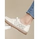 thumbnail image 5 of Zapatos casuales de cuero de vaca genuino, zapatos blancos para niña, zapatos planos con cordones, zapatos cómodos, 5 of 5