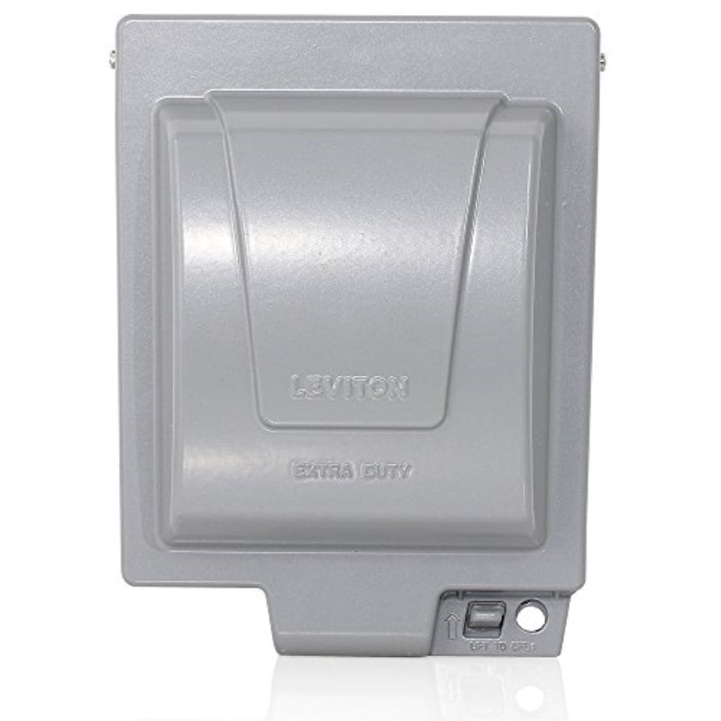 Leviton IUM2VGY Extra Duty Outlet Hood, 2Gang GFCI Or Duplex