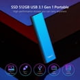 thumbnail image 6 of Portable External SSD, USB 3.1 Gen1 up to 430 MB/s for PC Mac Laptop Tablet, High Speed Storage for Work Backup Transfer Blue, 6 of 6