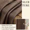 thumbnail image 4 of TURCURNO Light Filtering Linen Curtains for Bedroom,Soft Textured Brown Curtain with Bronze Grommet,Farmhouse Semi Sheer Drapes,Taupe,2 Panels,52"x84", 4 of 10