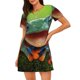 thumbnail image 1 of Fotbe Tree Frog Bata de Dormir para Mujer con Estampado, Camisón de Algodón de Manga Corta, Ropa de Dormir Casual, 1 of 6