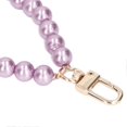 thumbnail image 3 of 3Pcs Pearl Key Chain 10mm Various Styles High Gloss Smoother Edges Pearl Hand Wrist Lanyard with Metal Buckle for Phone Case H20 Purple, 3 of 3