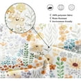 thumbnail image 6 of Yellow Cute Floral Flowers Shower Curtain for Bathroom Decor 72Wx72H Colorful Plants Spring Funny Multicolor Leaves Art Printed Fabric Polyester Waterproof 12 Pack Plastic Hooks, 6 of 16