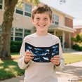 thumbnail image 7 of CHAQLIN Shark Ocean Blue Children's Wallet for Outdoor, Polyester Kids Trifold Wallet with Foldable Lightweight Trifold Card Wallet, 7 of 7