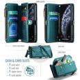 thumbnail image 3 of CaseMe Leather for iPhone 11 Pro 5.8-inch Case Wallet【RFID Blocking】with 7-Card Holder Zipper Bills Slot, Soft PU Leather Magnetic Shoulder Wrist Strap for iPhone 11 Pro 5.8-inch Wallet Case Women, 3 of 11