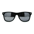 thumbnail image 2 of Classic Iconic Silver Mirror Lens Horn Rim Sunglasses Matte Black, 2 of 4