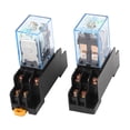 thumbnail image 2 of 2Pcs LY2N-J DC 12V Coil Voltage 8Pin DPDT Power Electromagnetic Relay w Socket, 2 of 5